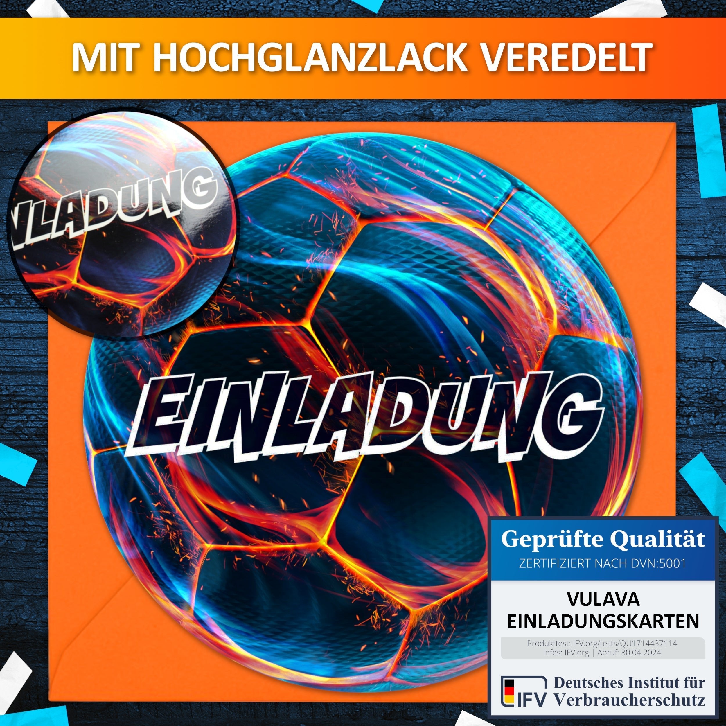Fußball Einladungskarten - Vulava® | Einladungskarten