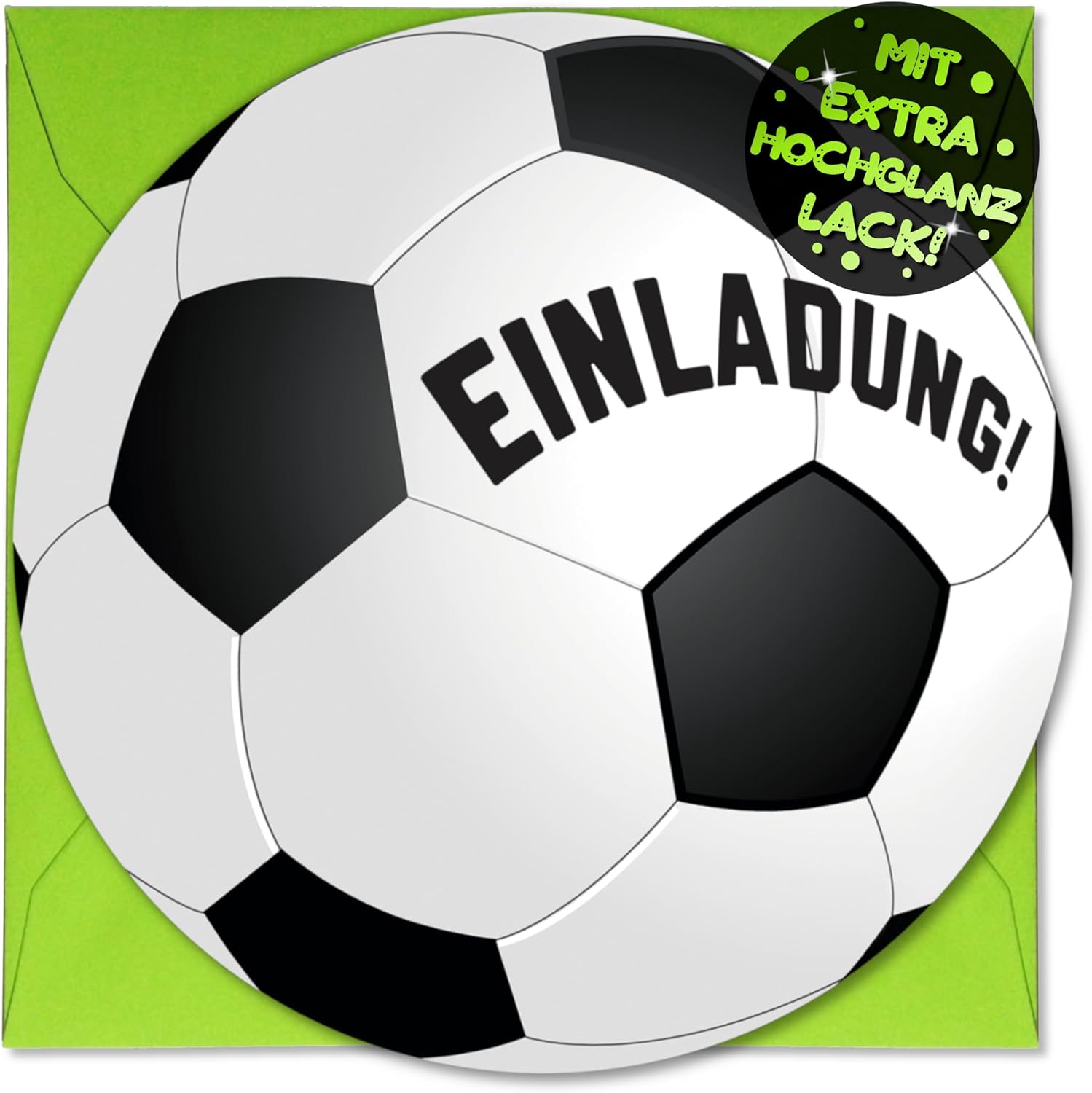 Fußball Kindergeburtstag - Einladung Kindergeburtstag 12x