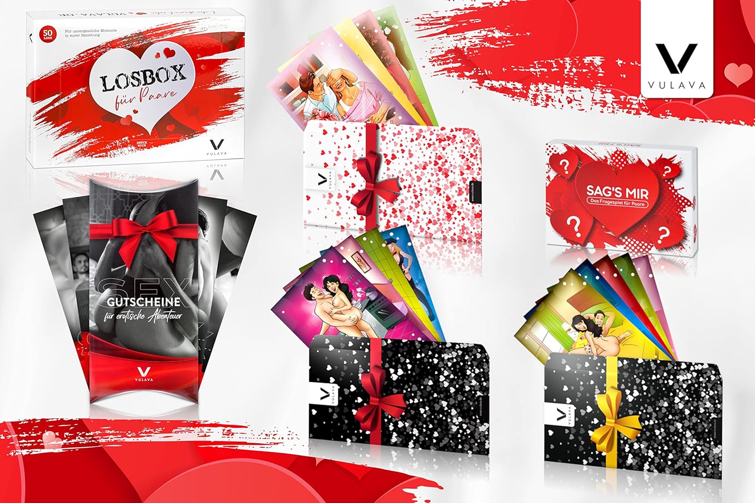 Sex Spiel - Ideen & Erotische Augaben - Erotische Losbox für Paare | Vulava®