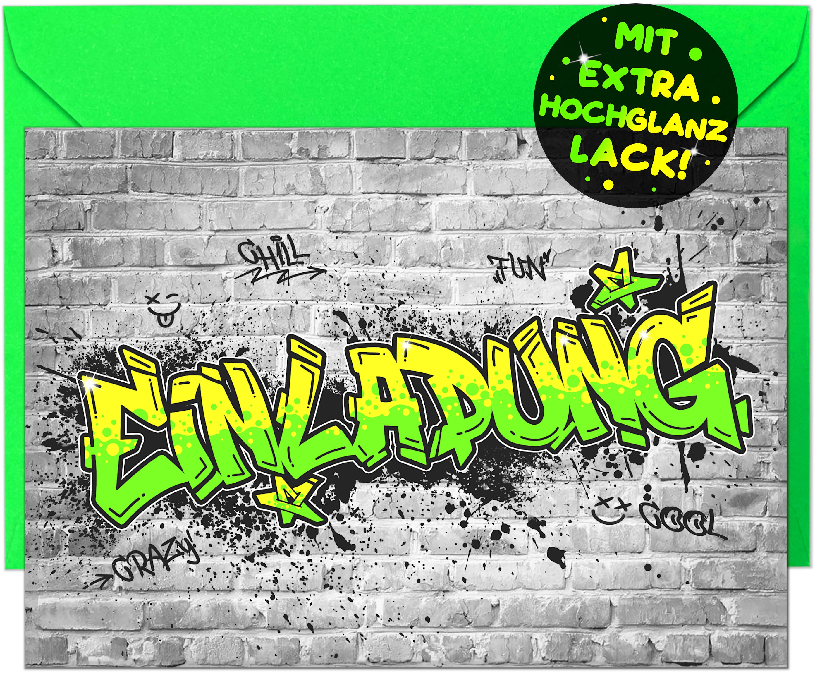 Einladung Graffiti Kindergeburtstag | Vulava®