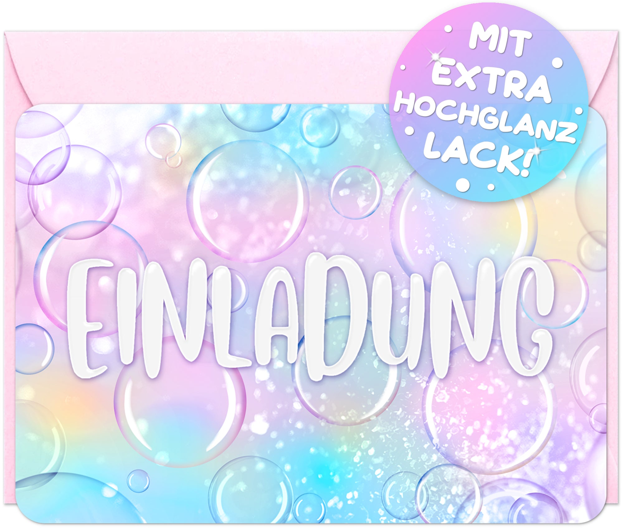 Seifenblasen Party-Einladungskarten | Vulava®