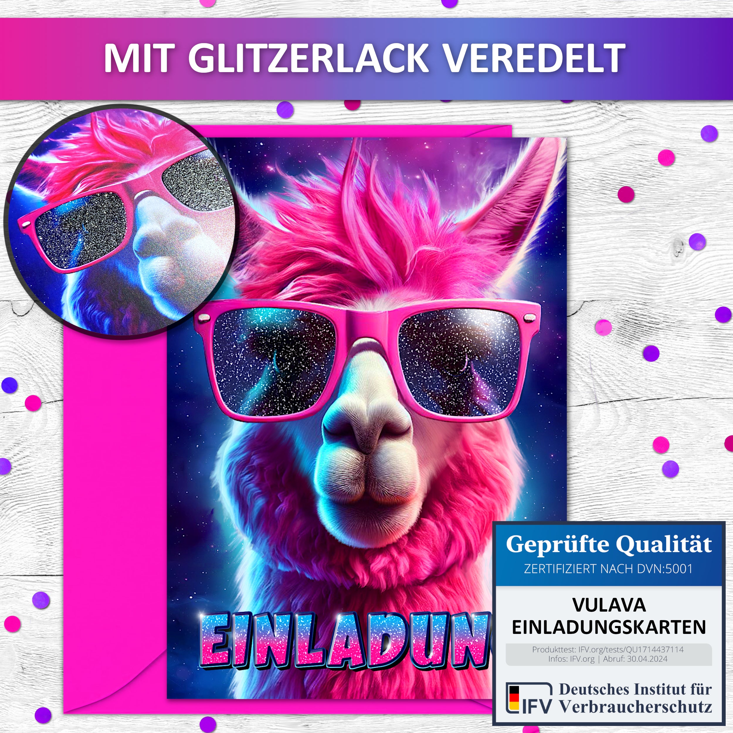 Lama Einladungskarten | Vulava®
