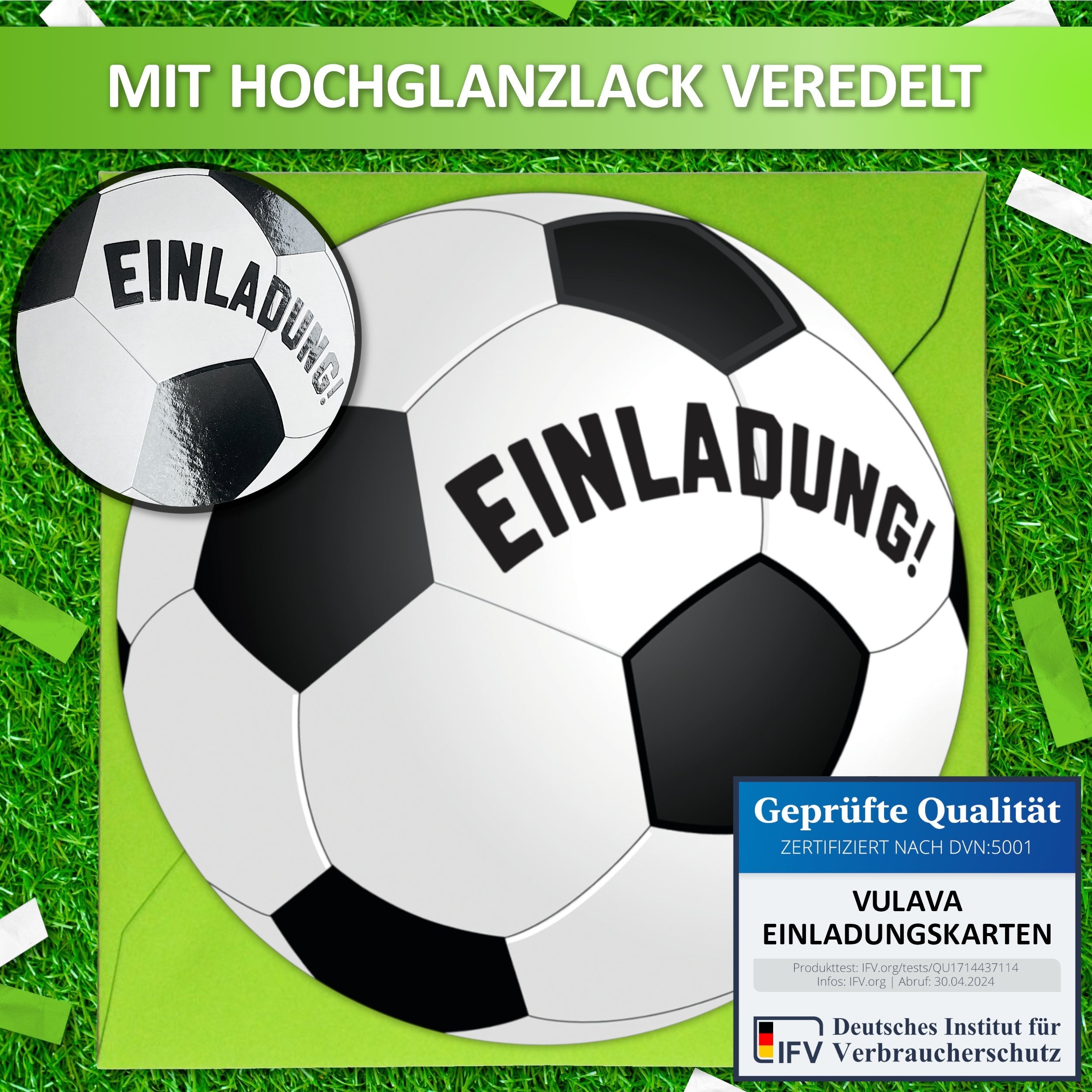 Fußball Einladungskarten | Vulava®