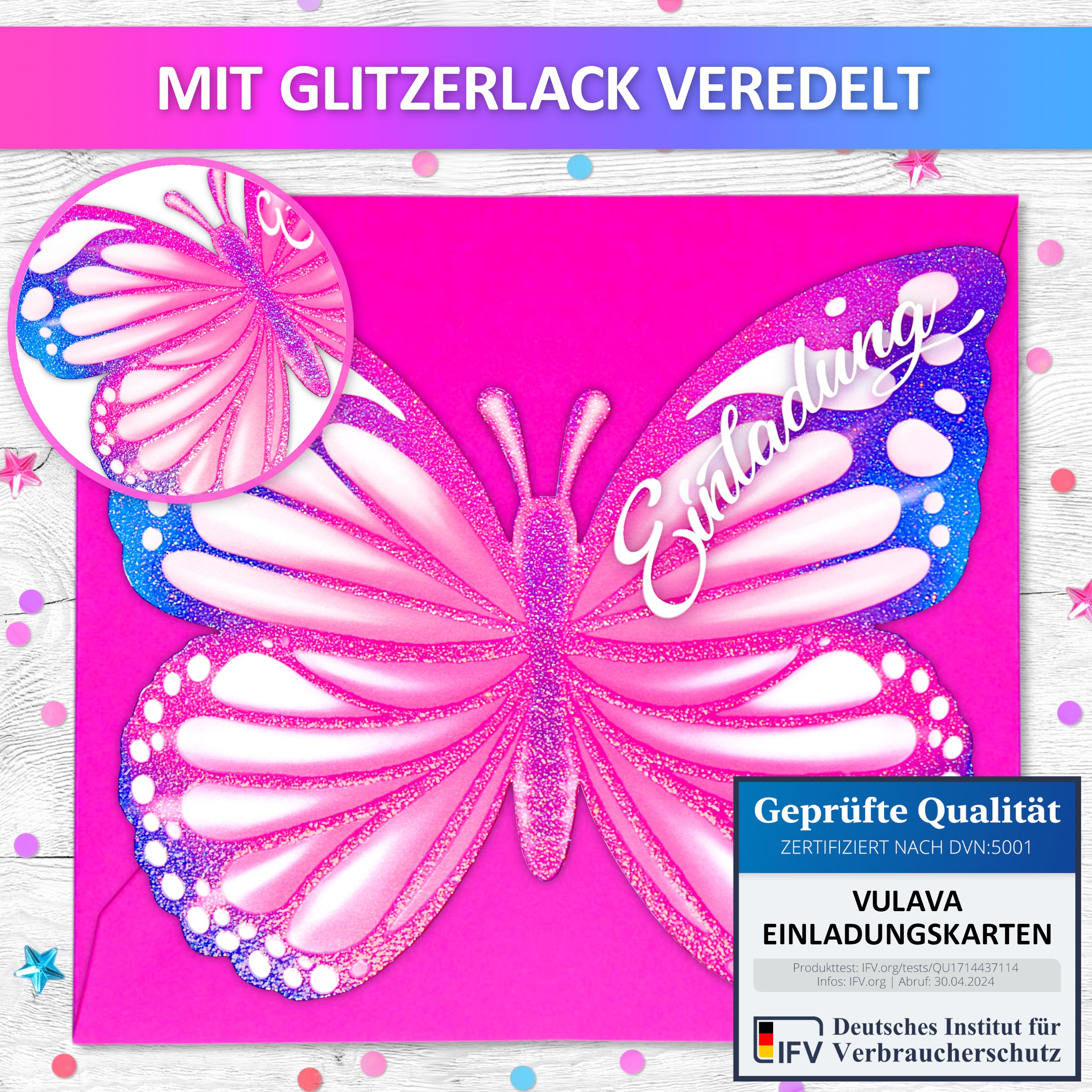 Schmetterling Einladungskarten | Vulava®