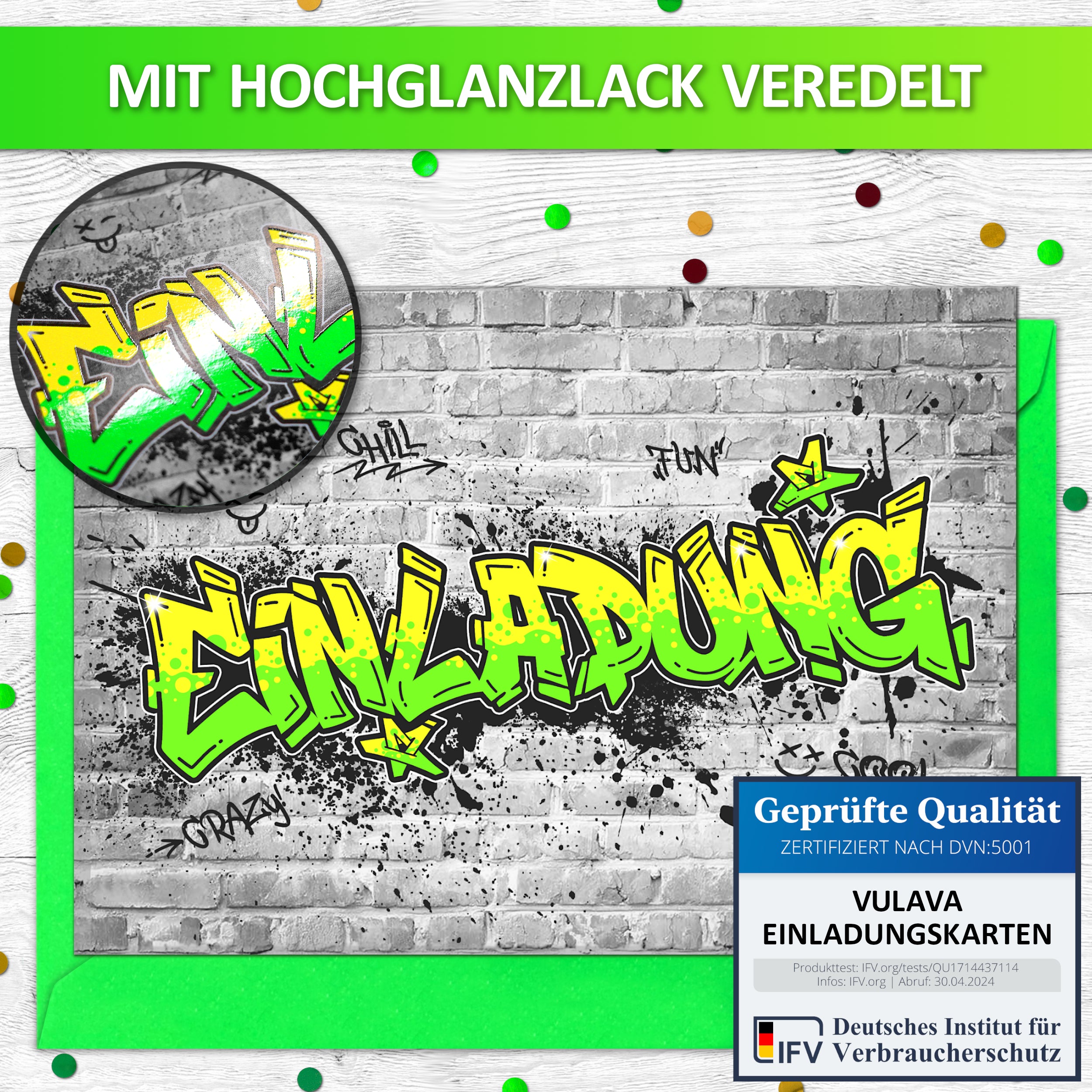 Einladung Graffiti Kindergeburtstag | Vulava®