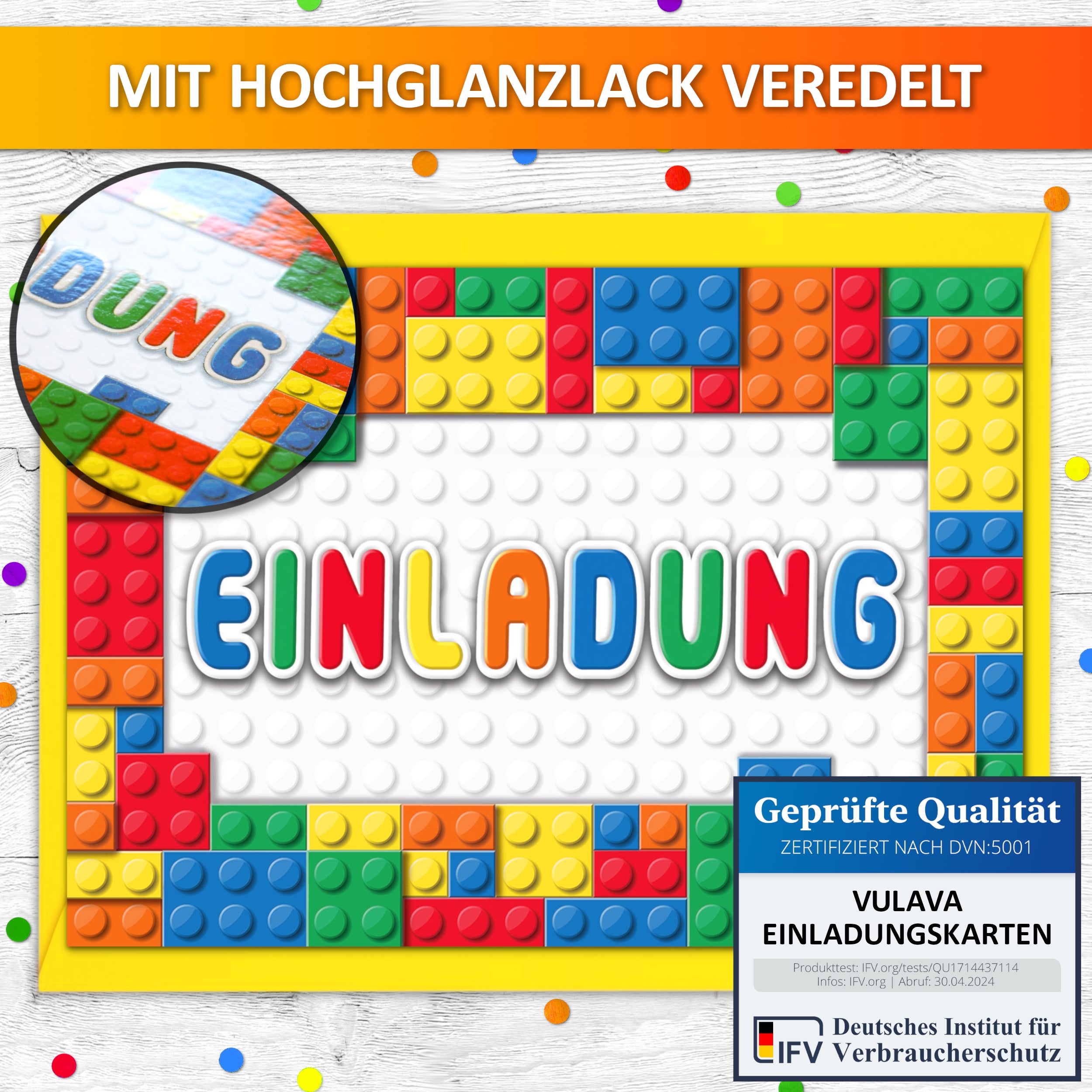 Lego Einladungskarten | Vulava®