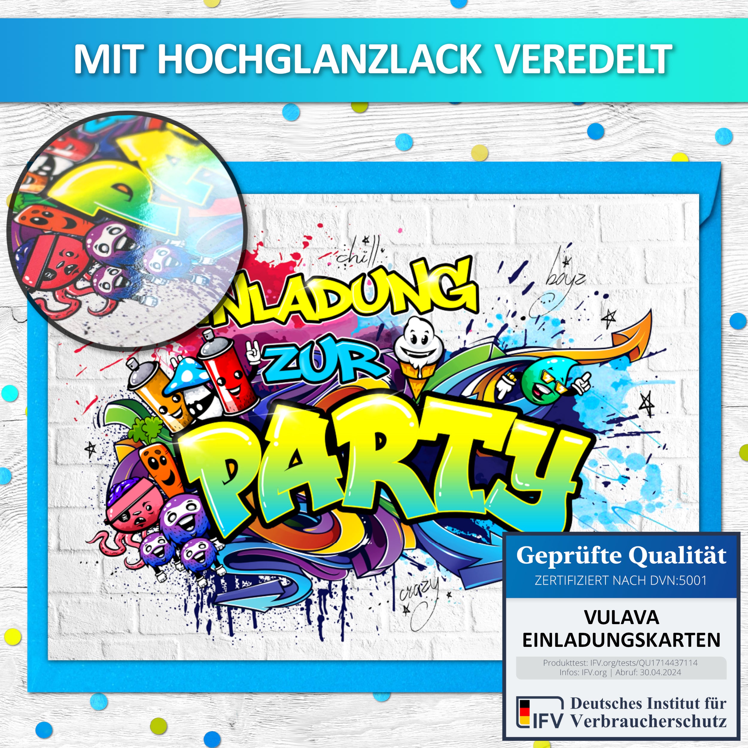 Graffiti Einladungskarten | Vulava®