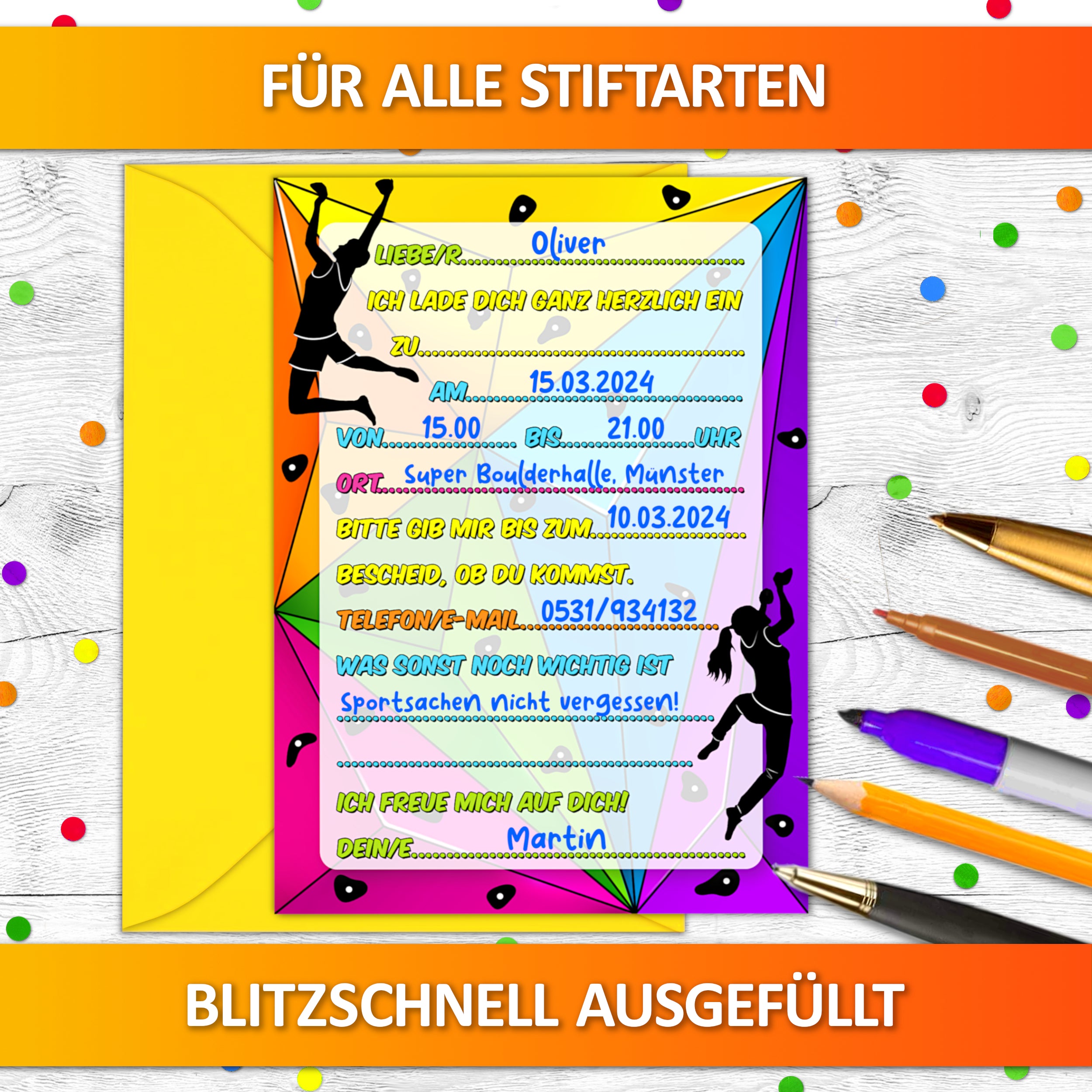 Einladung Zum Klettergeburtstag | Vulava®