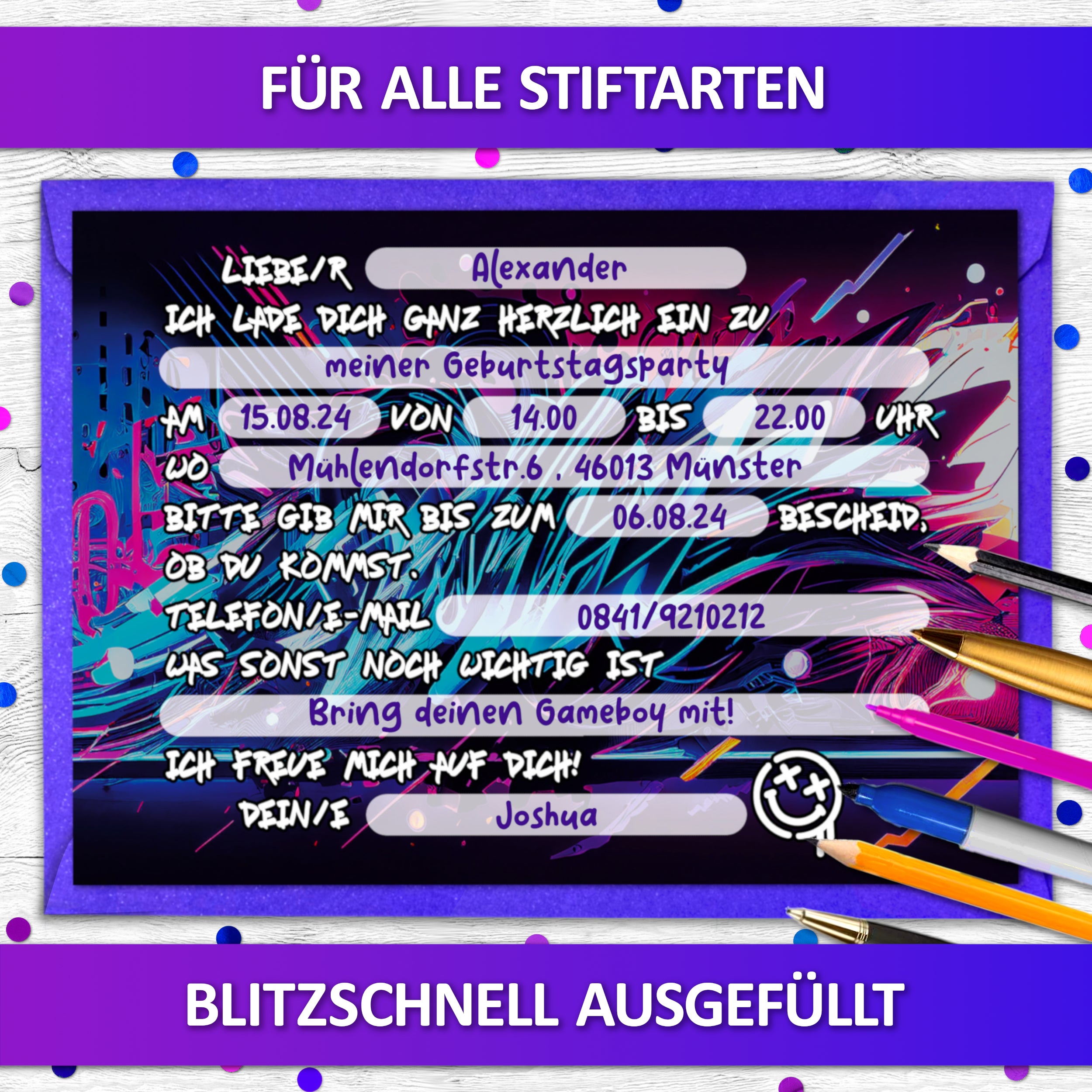 Einladung Graffiti Party | Vulava®