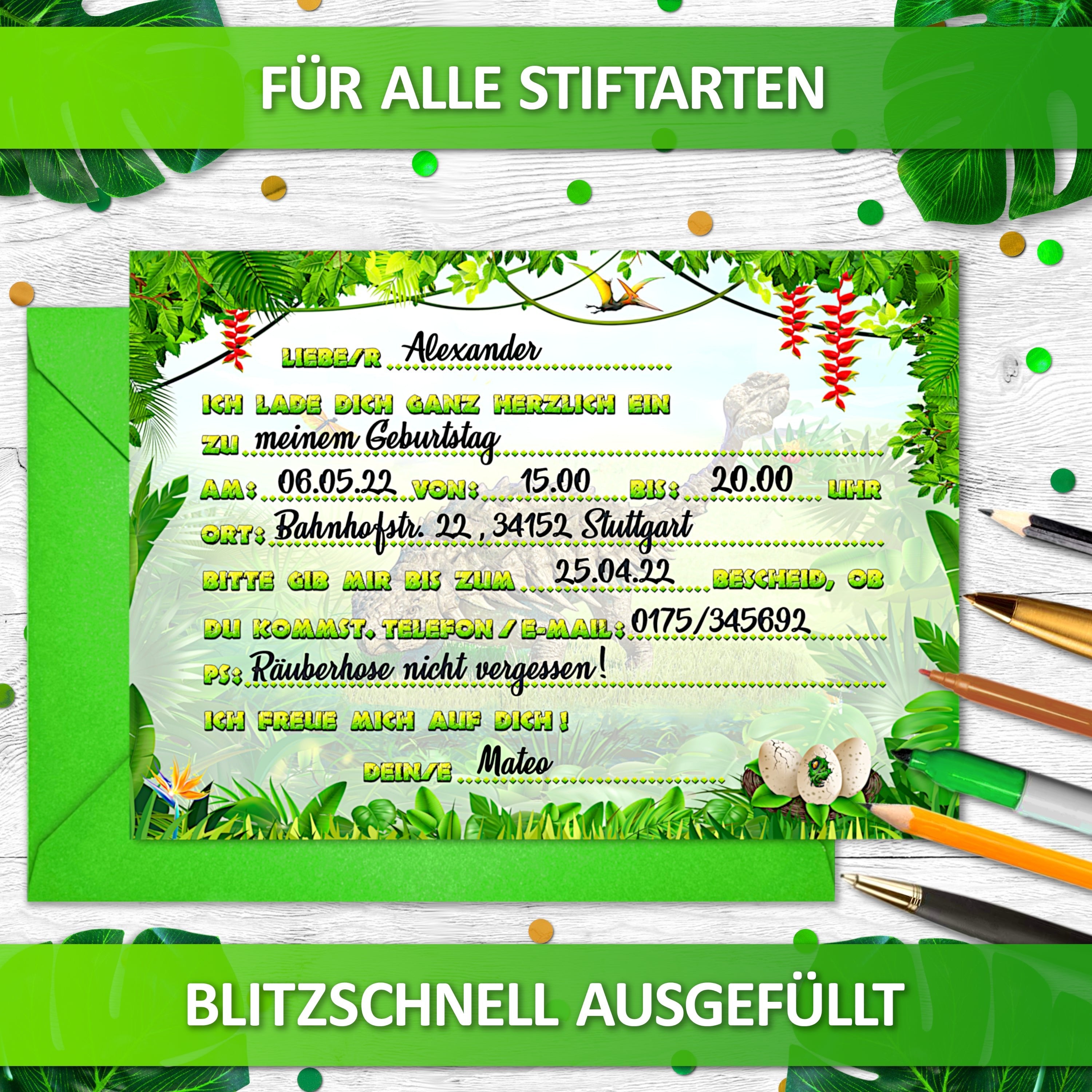Dino Einladungskarten | Vulava®
