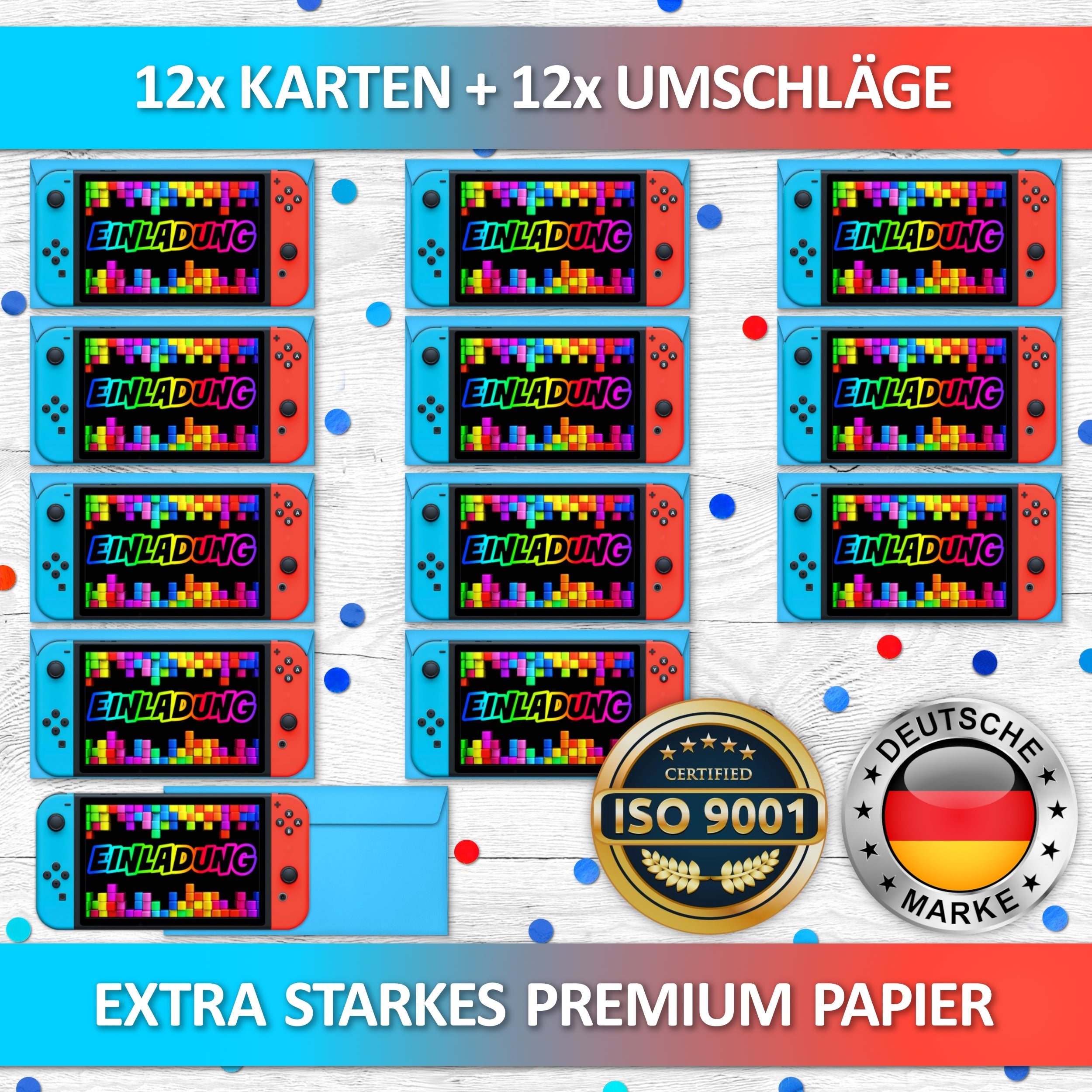 Nintendo Switch Einladungskarten | Vulava®