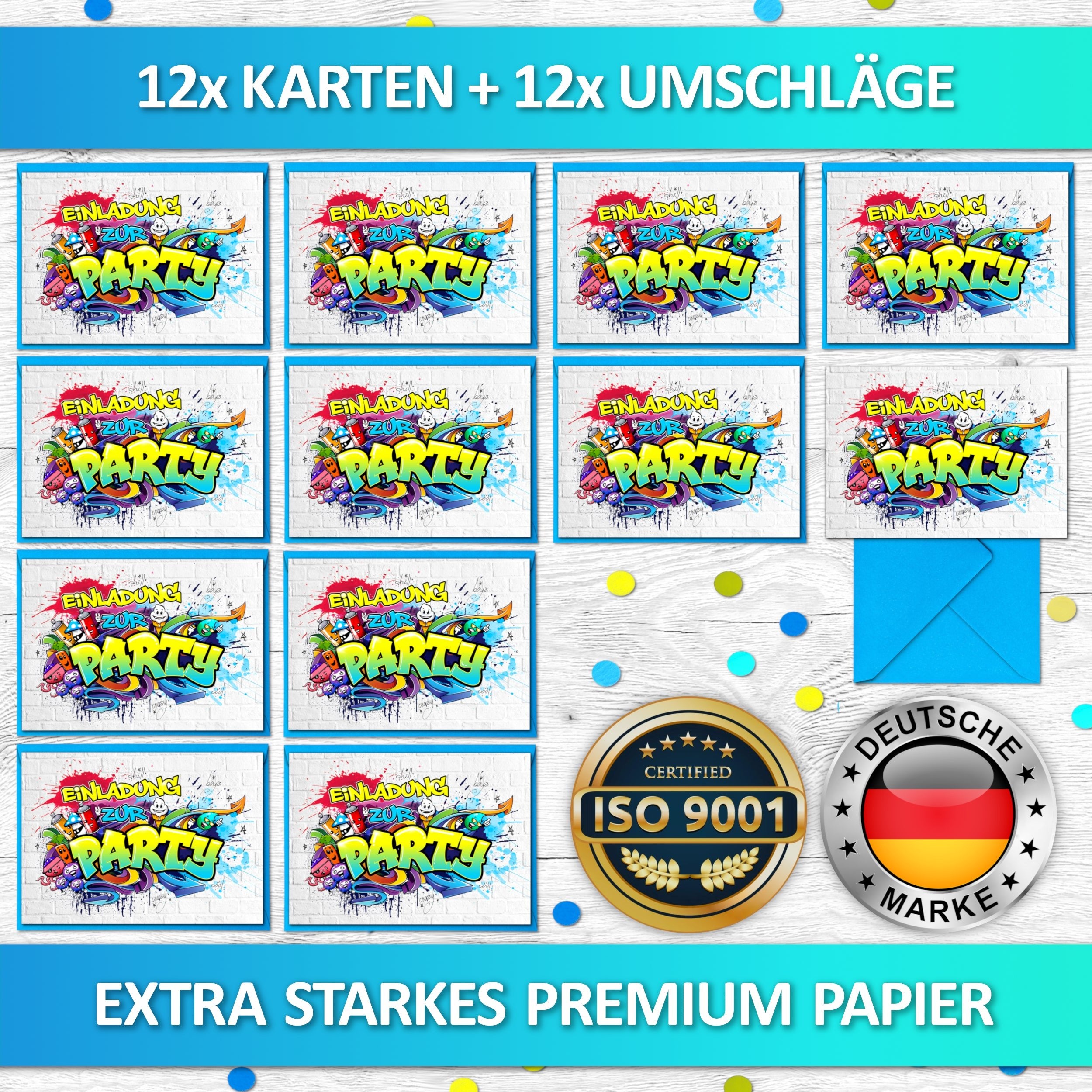 Graffiti Einladungskarten | Vulava®