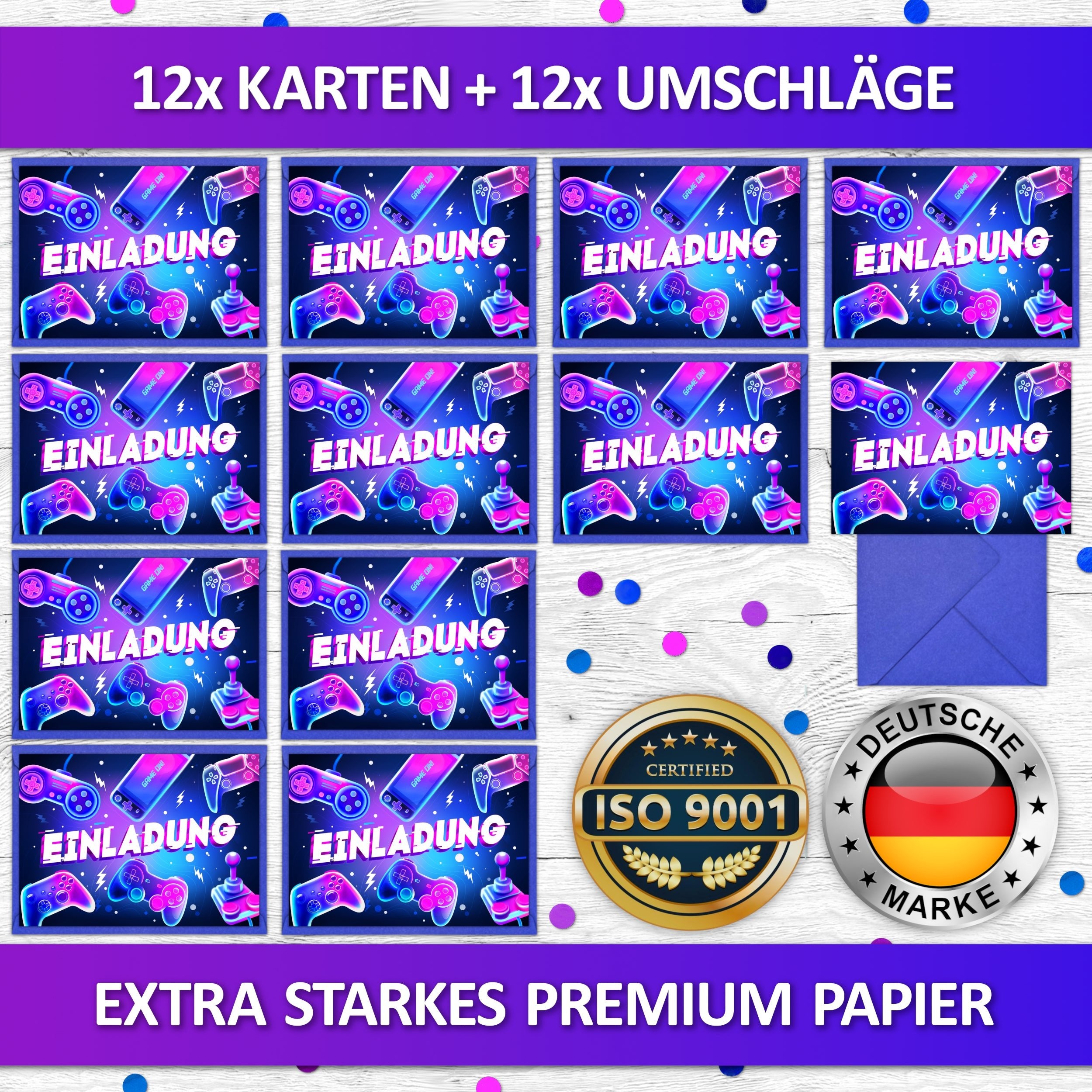 Gaming Einladungskarten | Vulava®