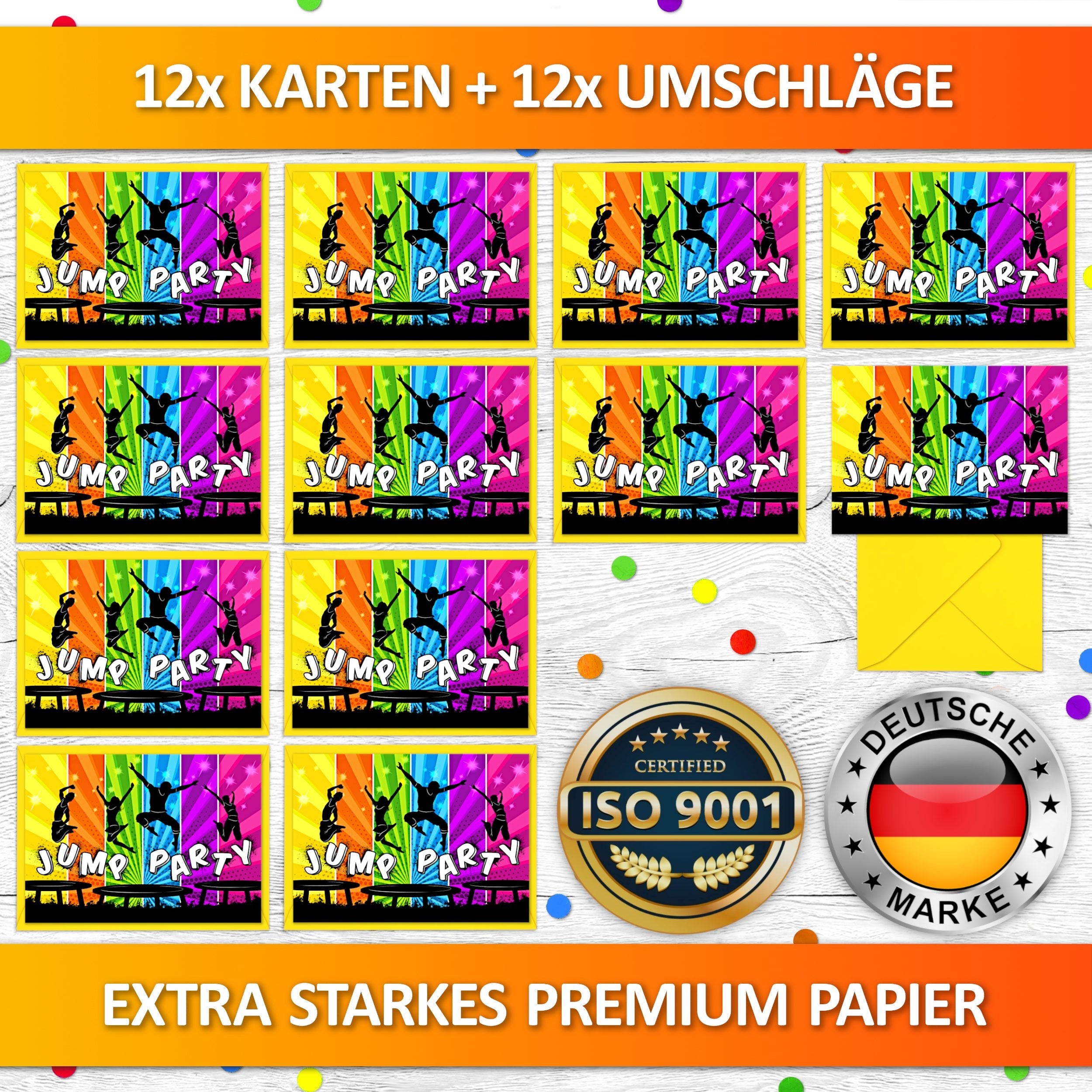 Jump Party Einladungskarten | Vulava®
