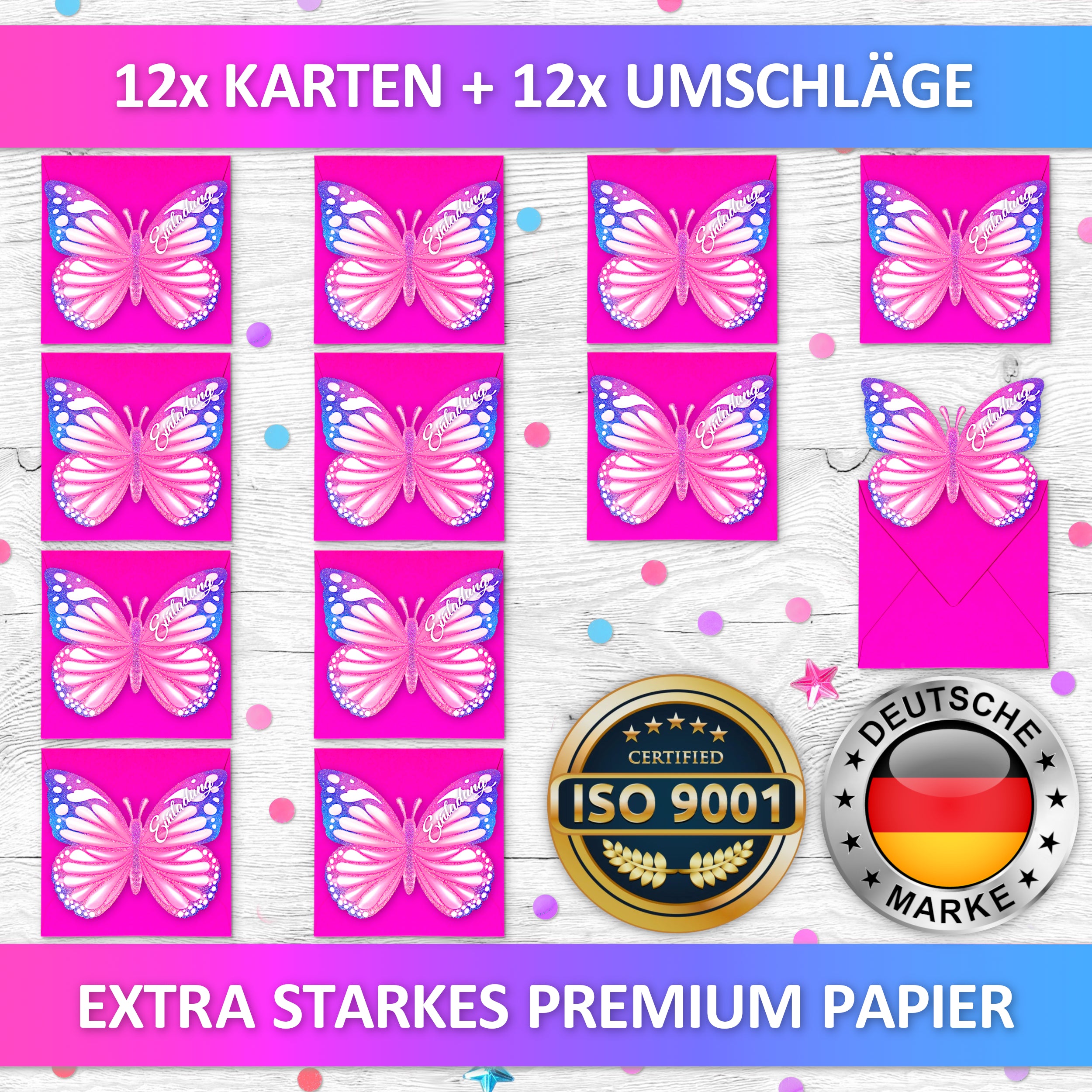Schmetterling Einladungskarten | Vulava®