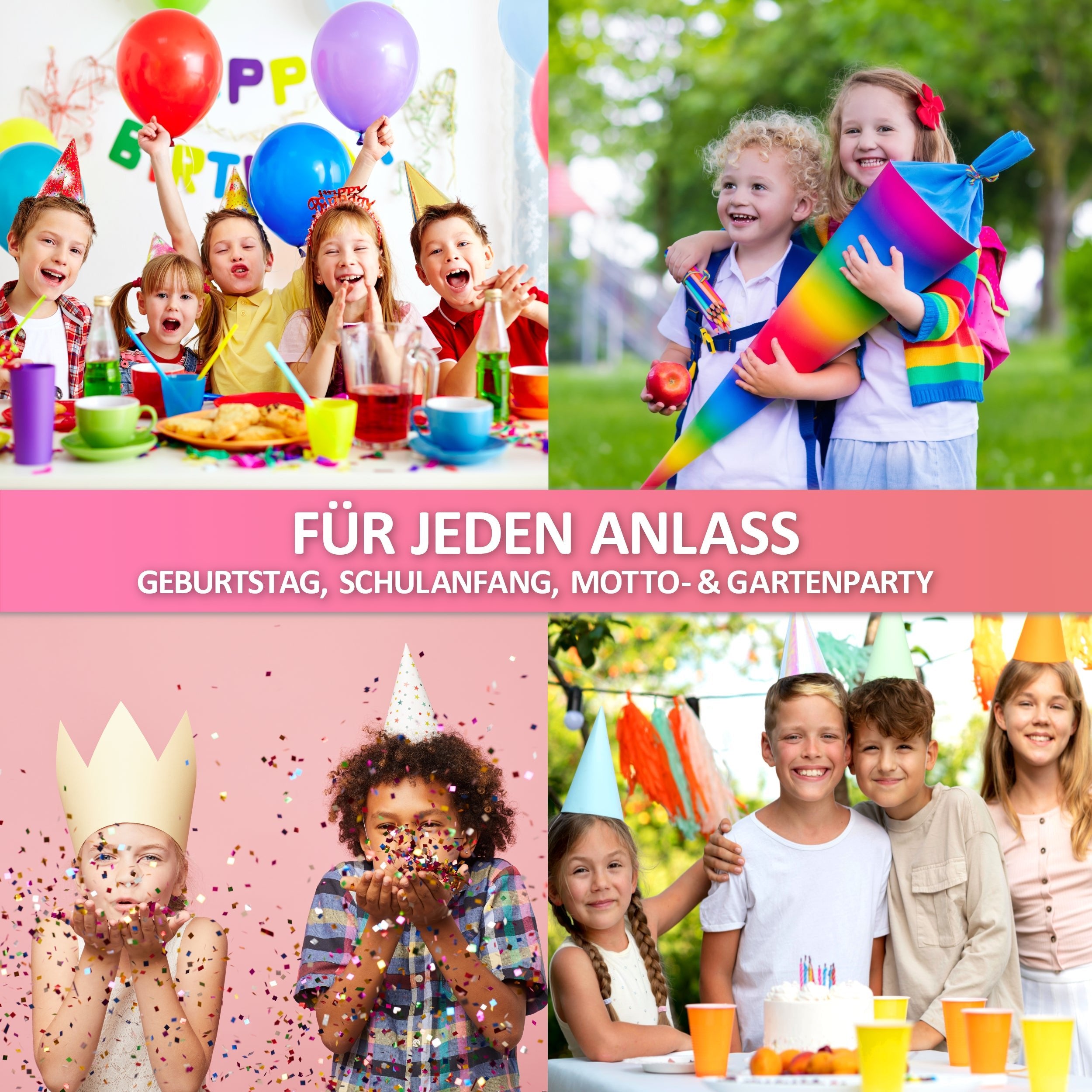 Glitzer Einhorn Einladungskarten | Vulava®