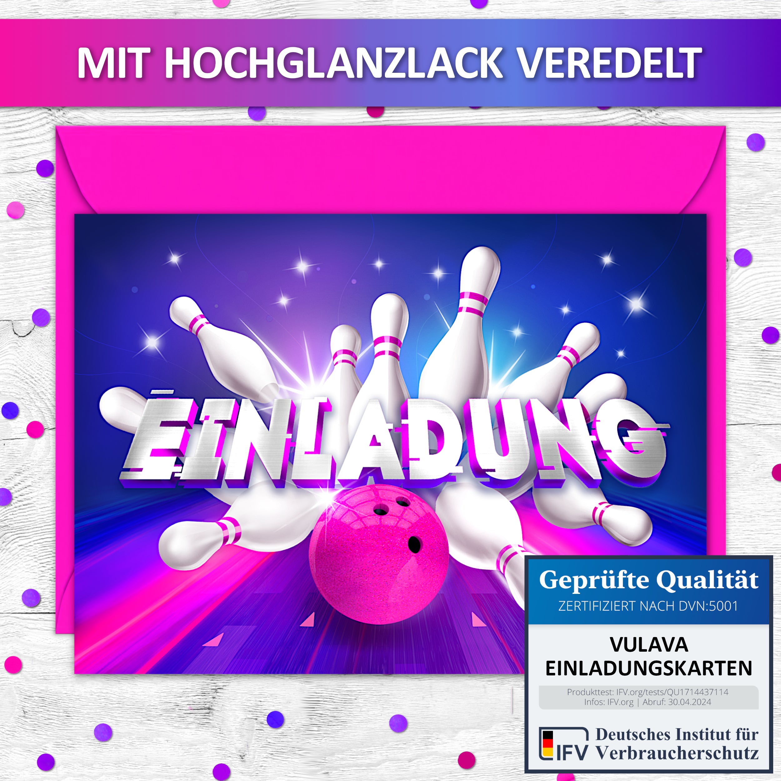 Bowling Einladungskarten | Vulava®