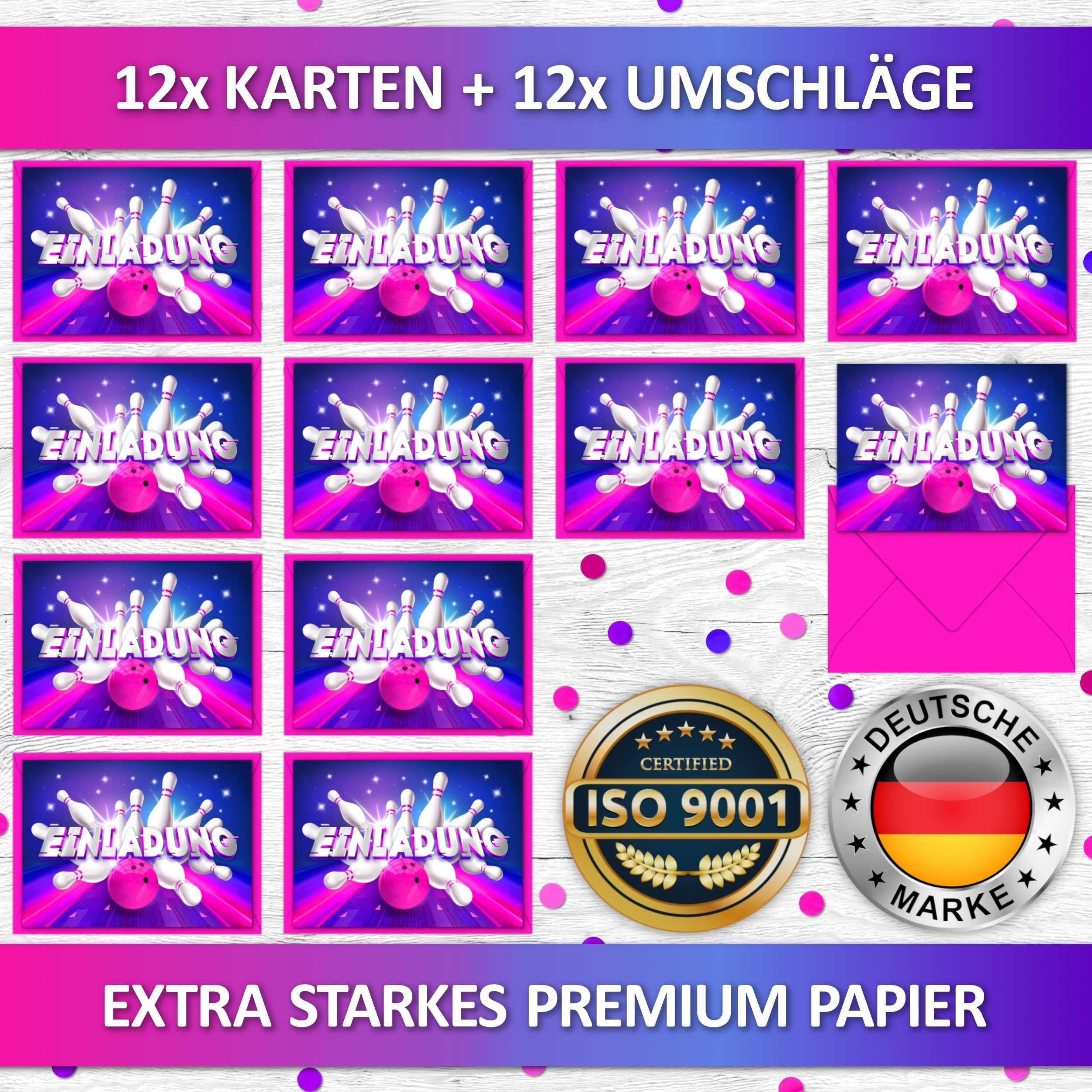Bowling Einladungskarten | Vulava®