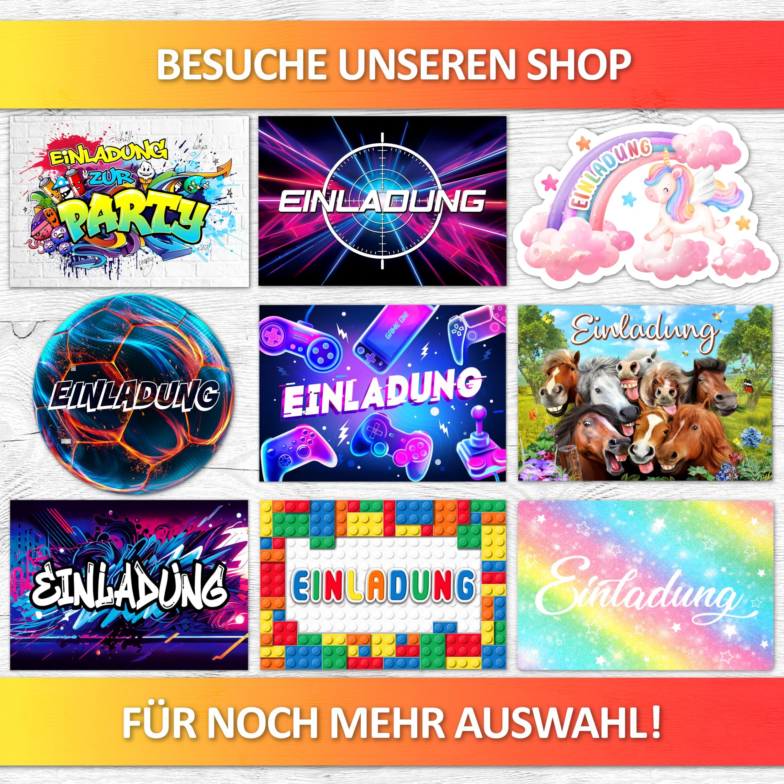 Bunte Einladungskarten ''Splash'' | Vulava®