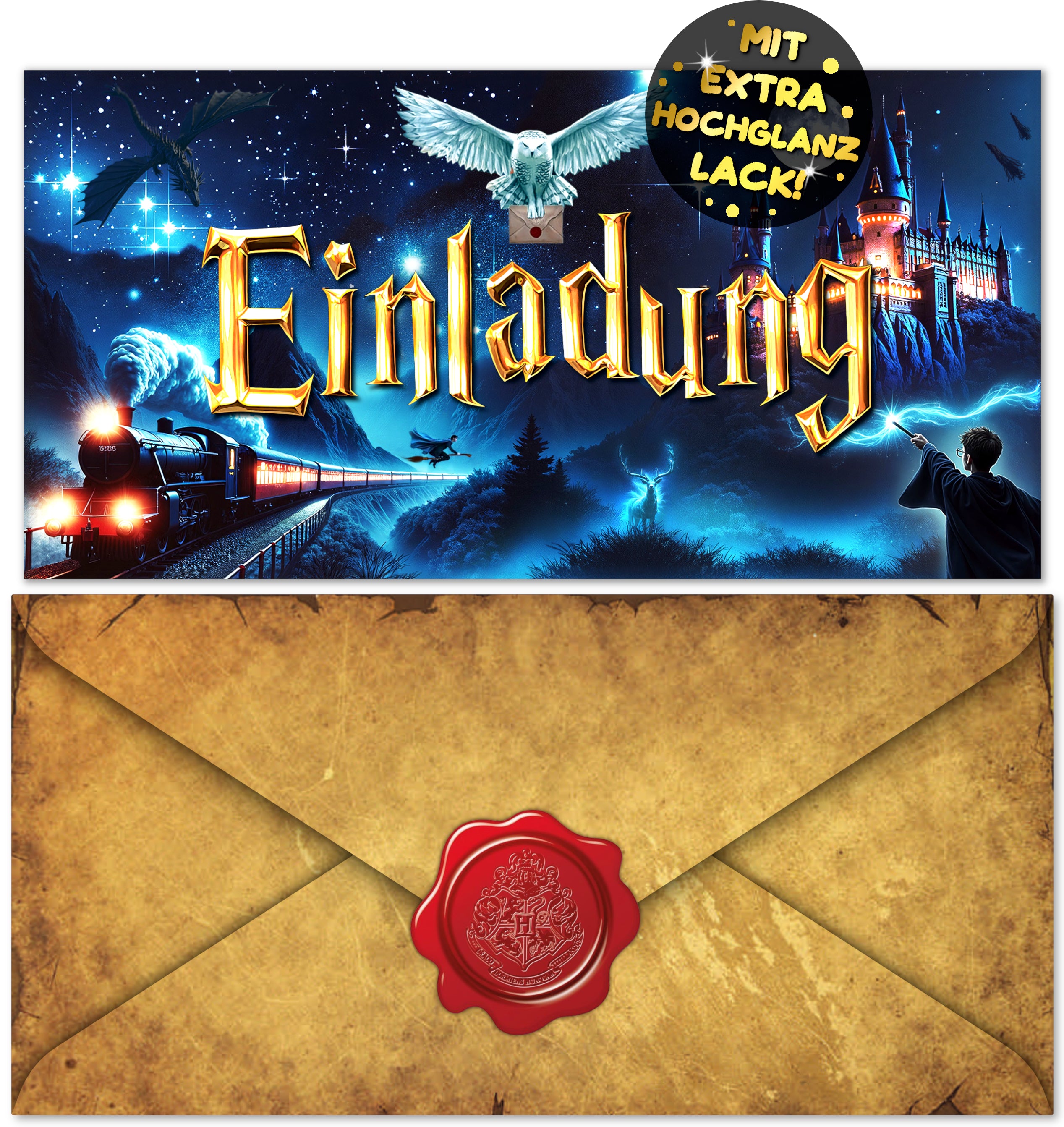 Zauberer Einladungskarten