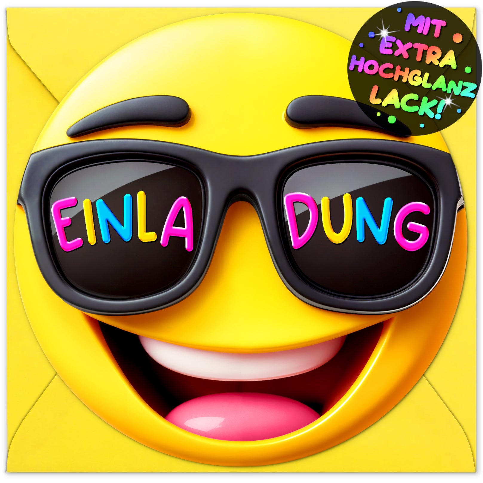 Smiley Einladungskarten