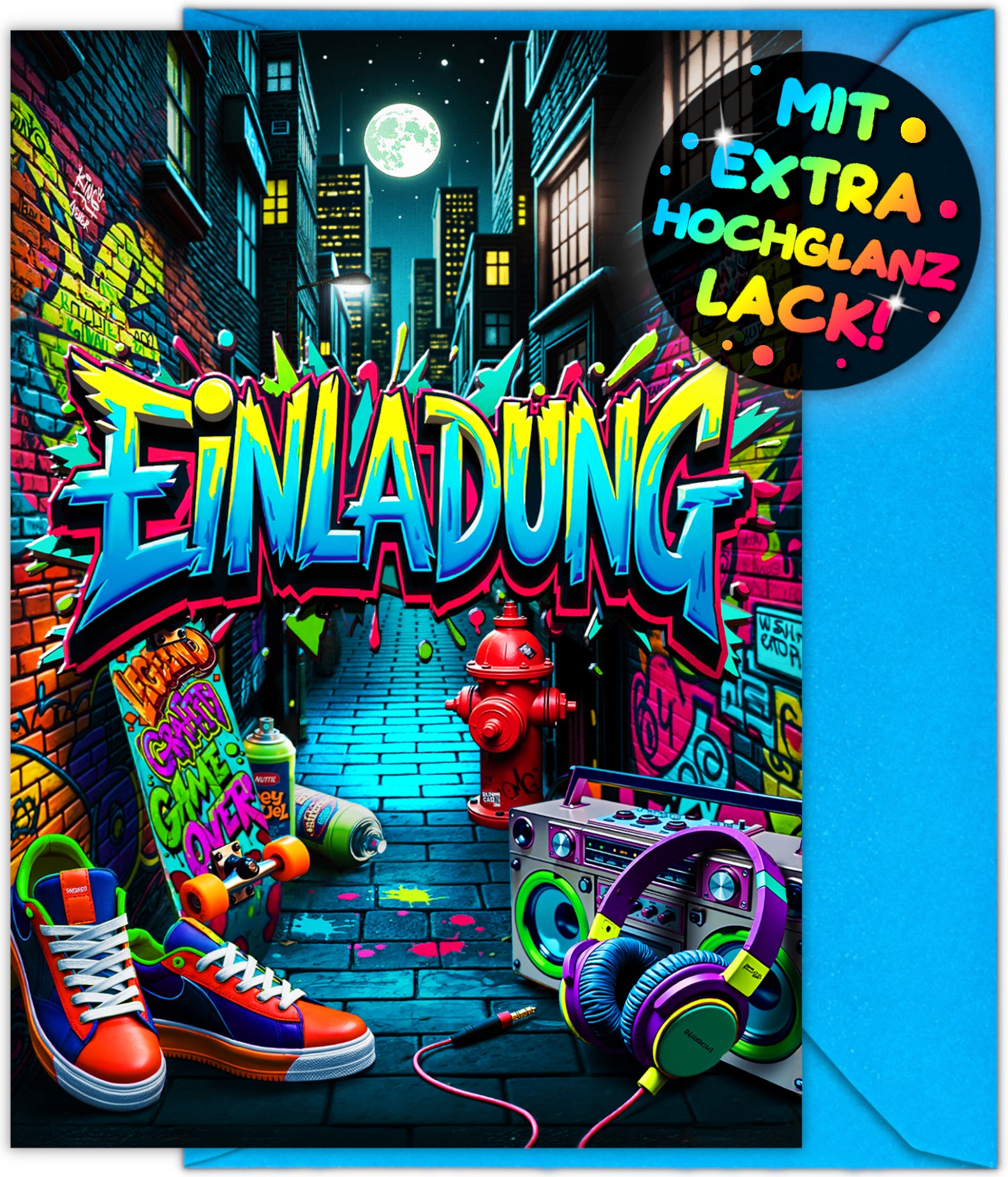 Graffiti EINLADUNGSKARTEN