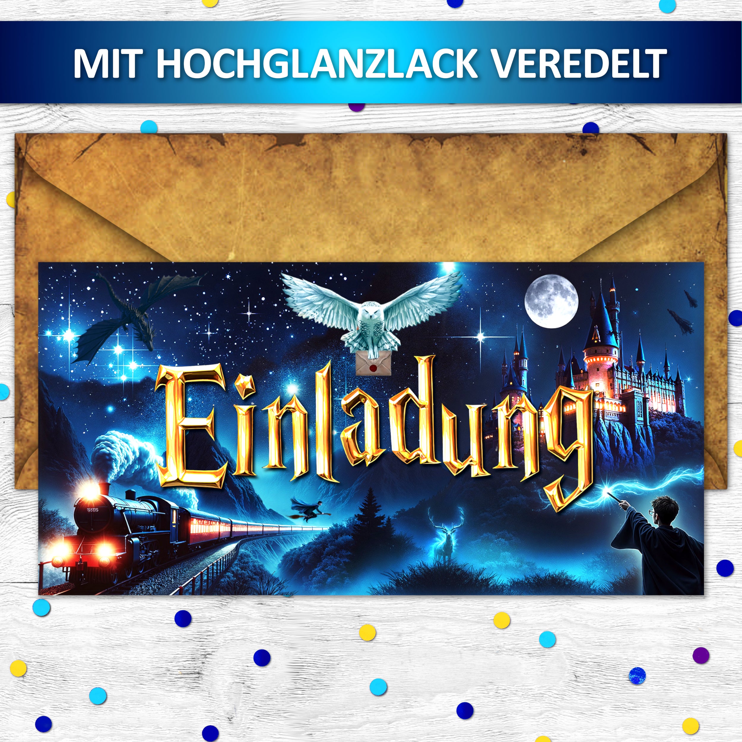 Zauberer Einladungskarten