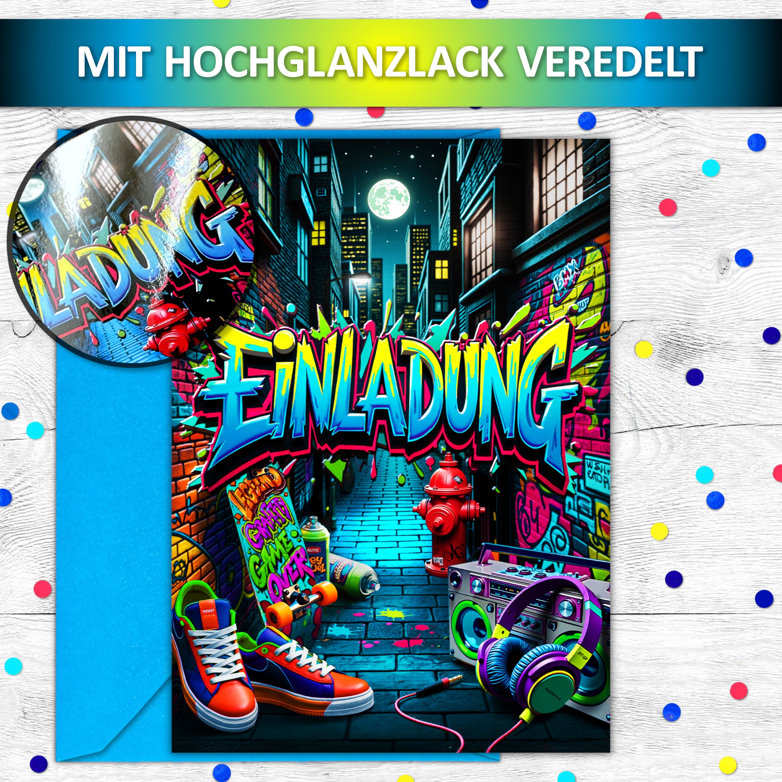 Graffiti EINLADUNGSKARTEN