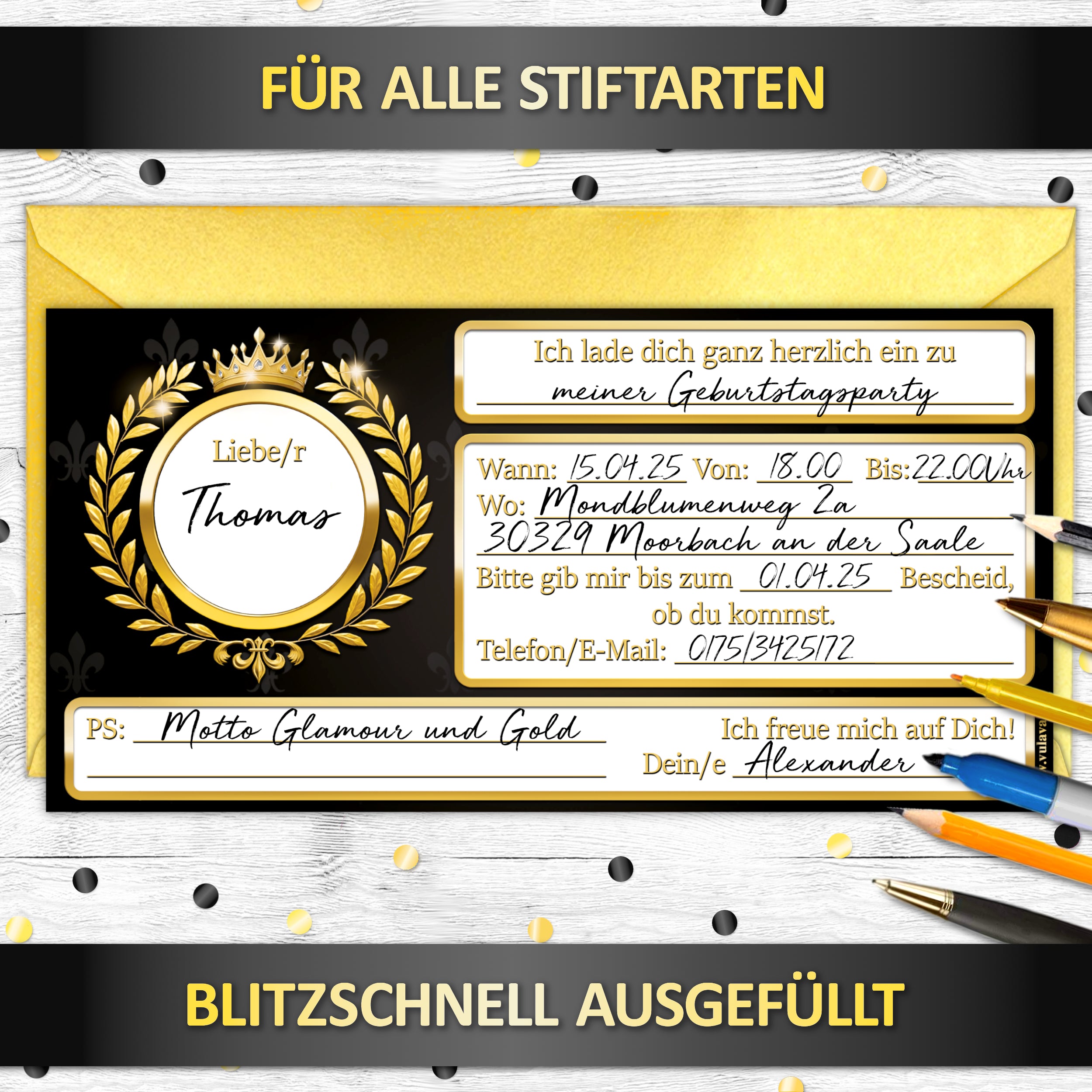 12x VIP EINLADUNGSKARTEN