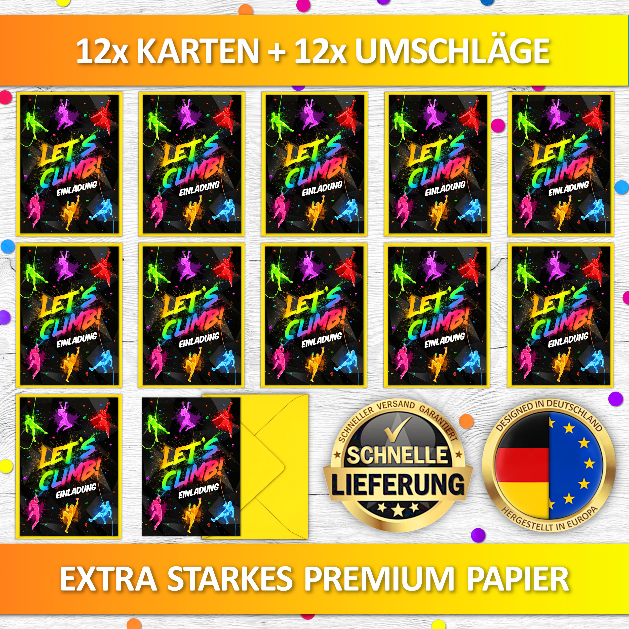 Klettern Einladungskarten