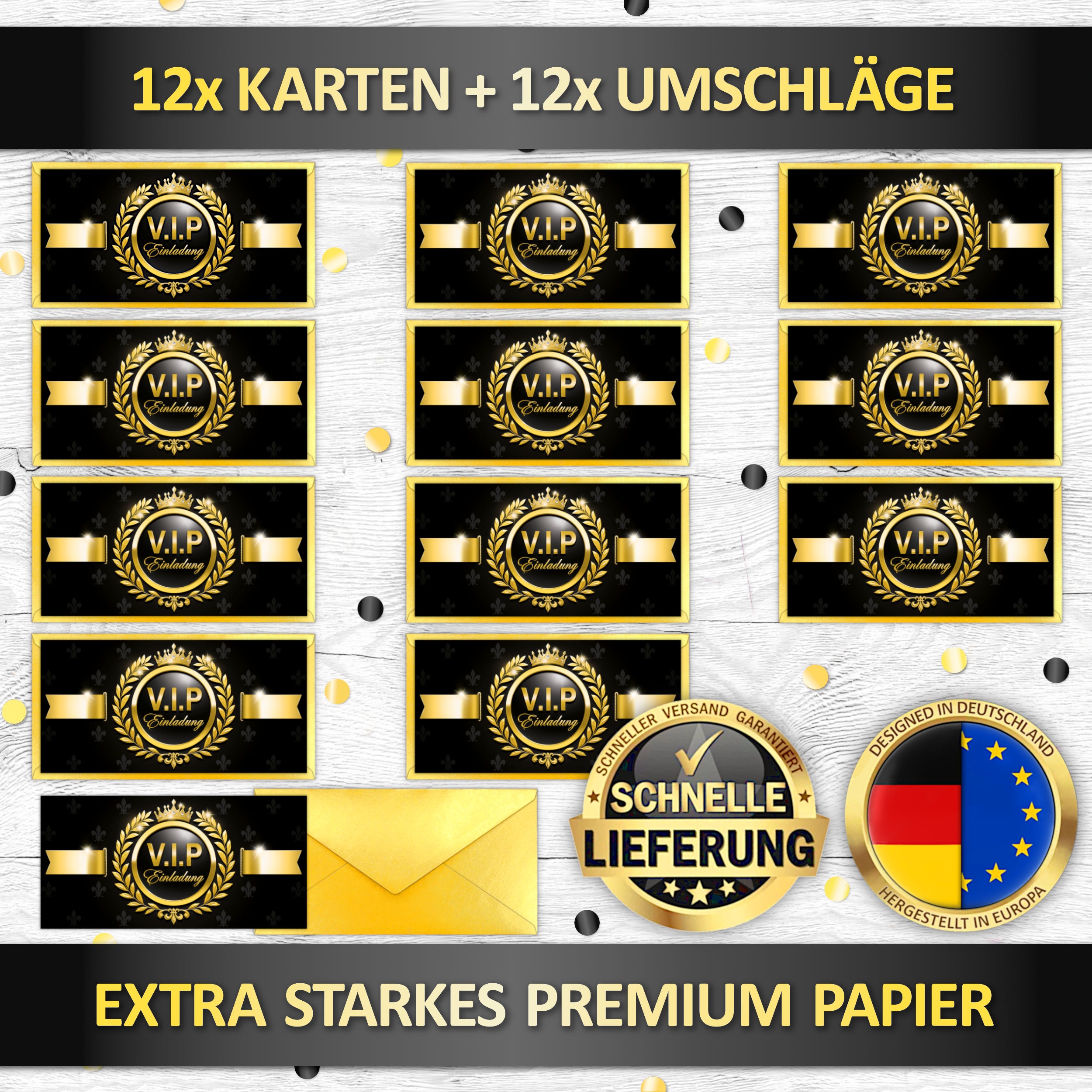 12x VIP EINLADUNGSKARTEN