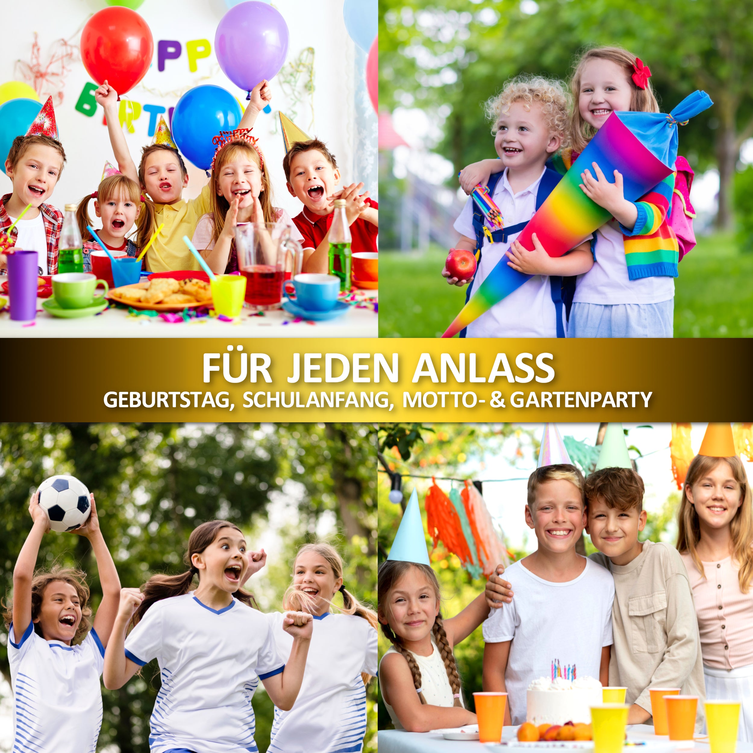 Fußball Gold Einladungskarten