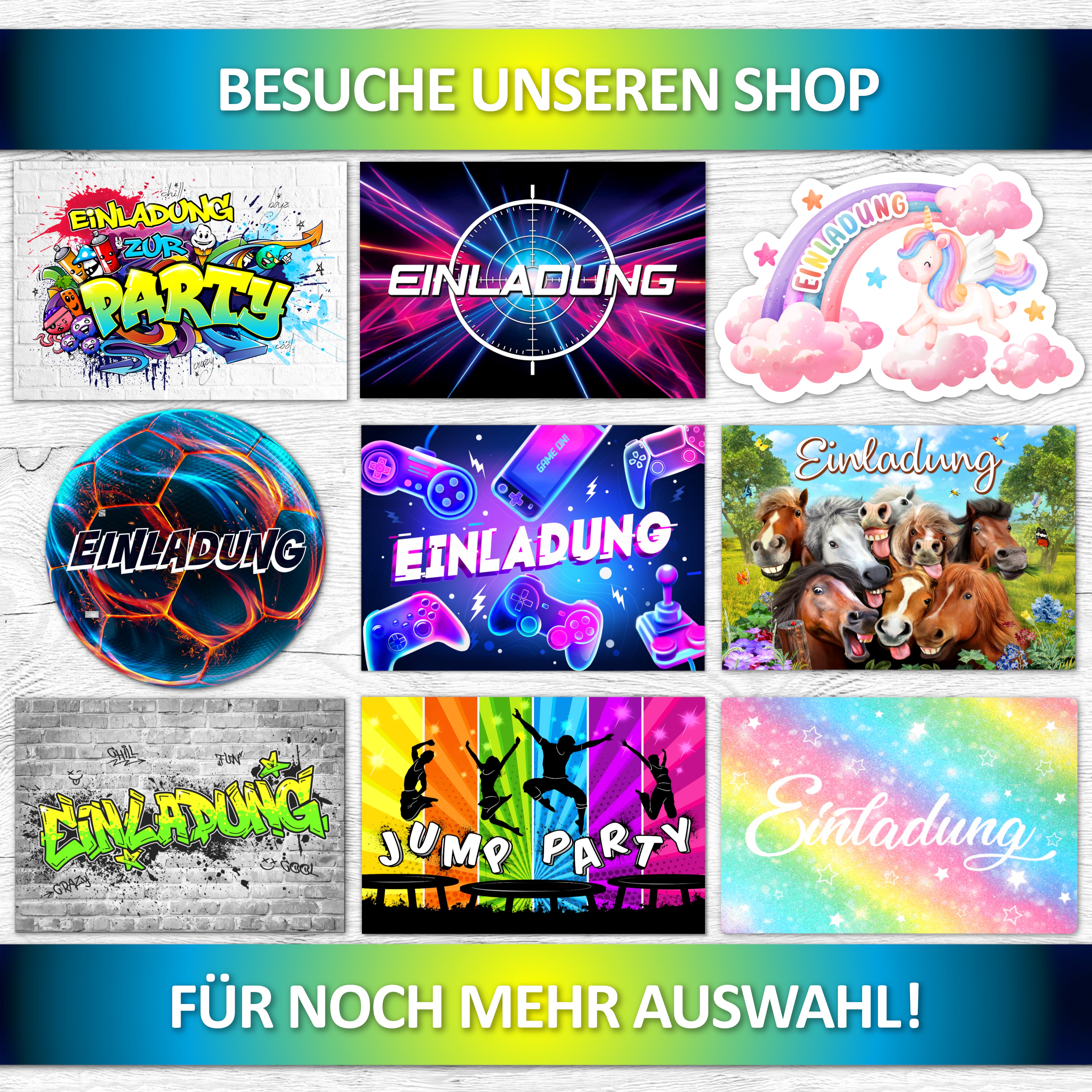 Graffiti EINLADUNGSKARTEN