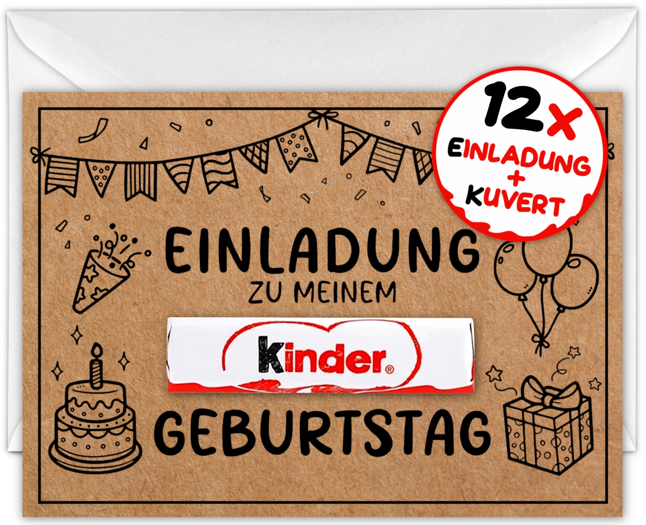 Schokoriegel Einladungskarten